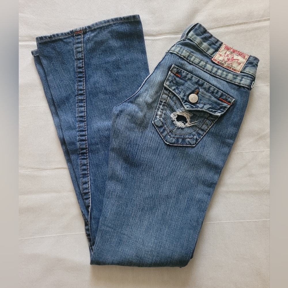 True Religion Sz 26 Classic Blue Boot Cut Jeans
